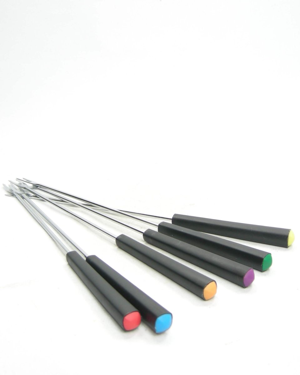 6 Fonduevorken met kleurstip - Afbeelding 4