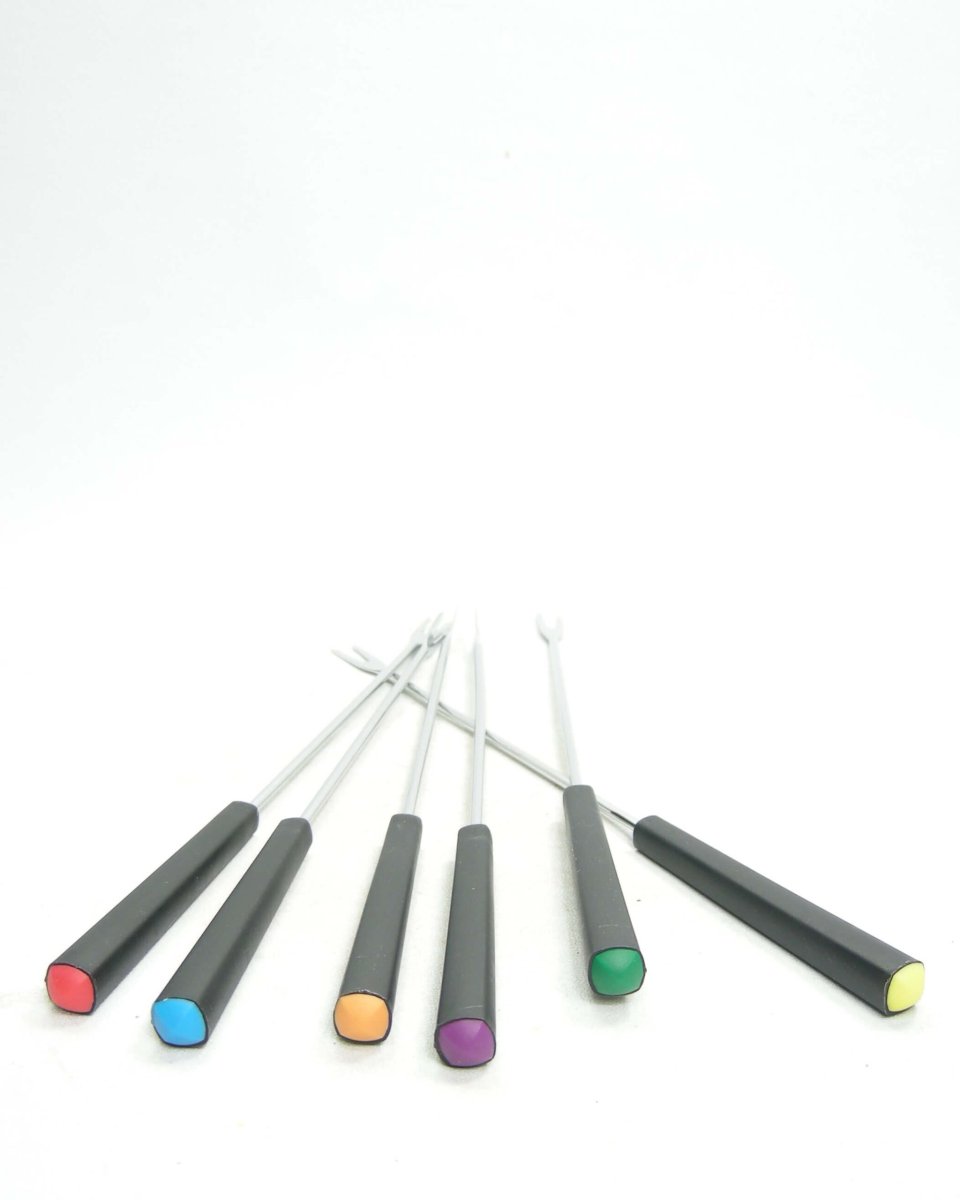 6 Fonduevorken met kleurstip - Afbeelding 3